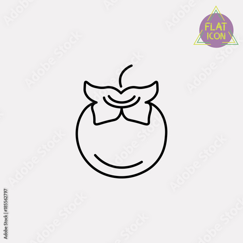 persimmon line icon