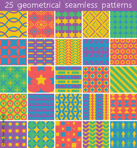 25 seamless pattern. Vector seamless pattern. Endless texture for wallpaper, fill, web page background, surface texture.