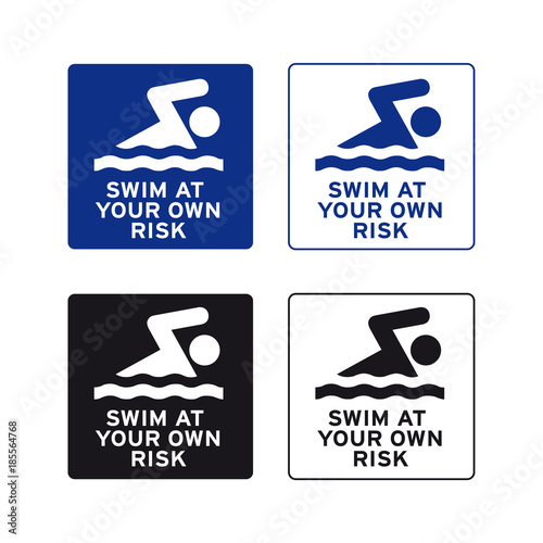 Swim at your own risk sing set