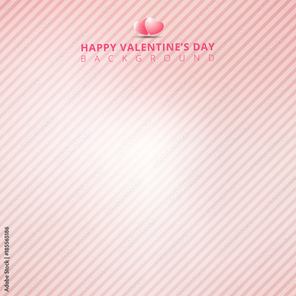 Pink background with striped diagonal lines for valentines day.