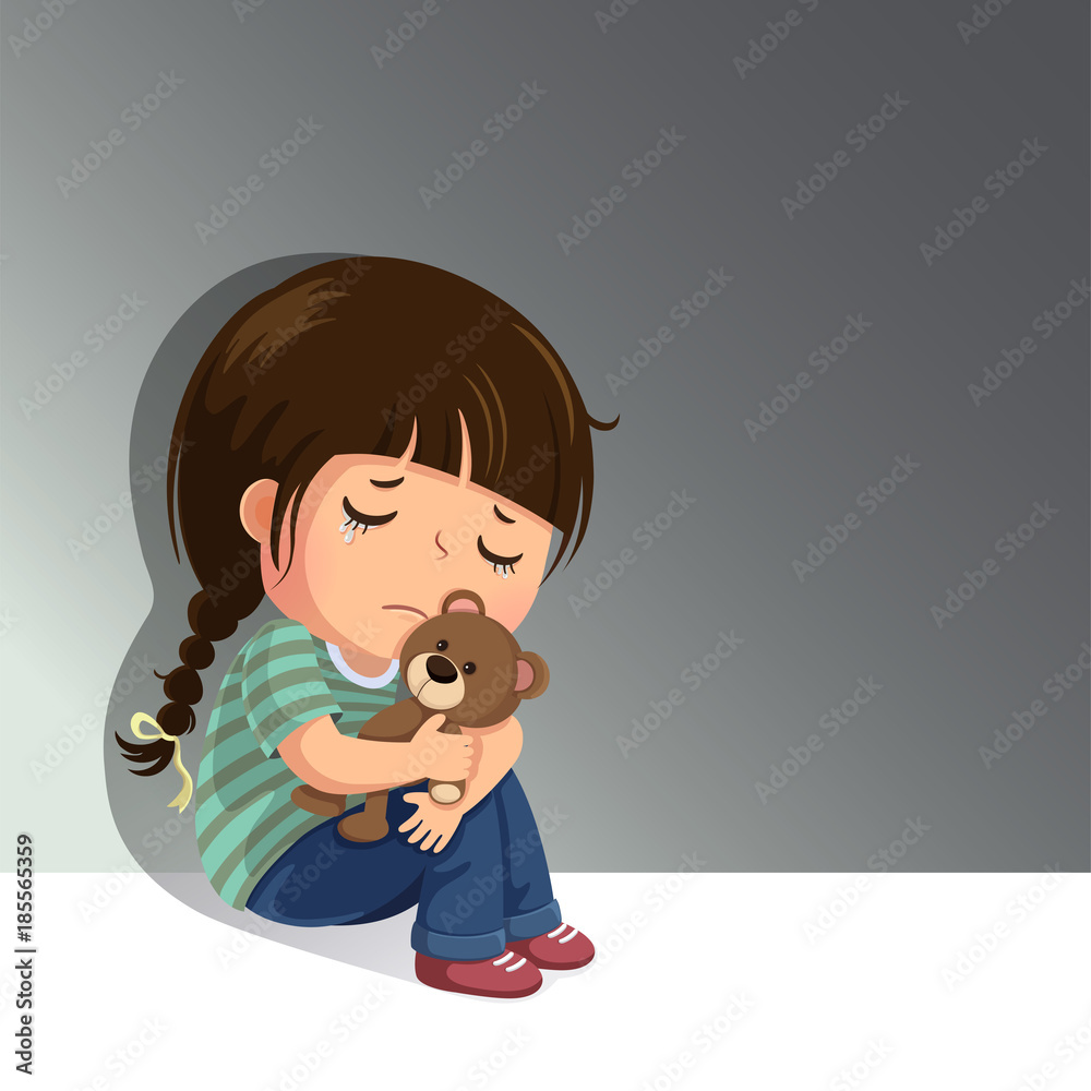 Alone girl with hotsell teddy bear images
