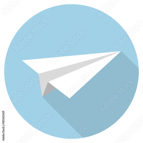 Papierflieger Flat Design Icon