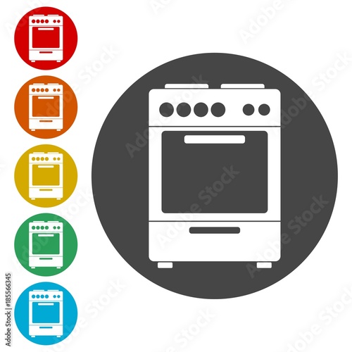 Oven Icon, Stove Icon 