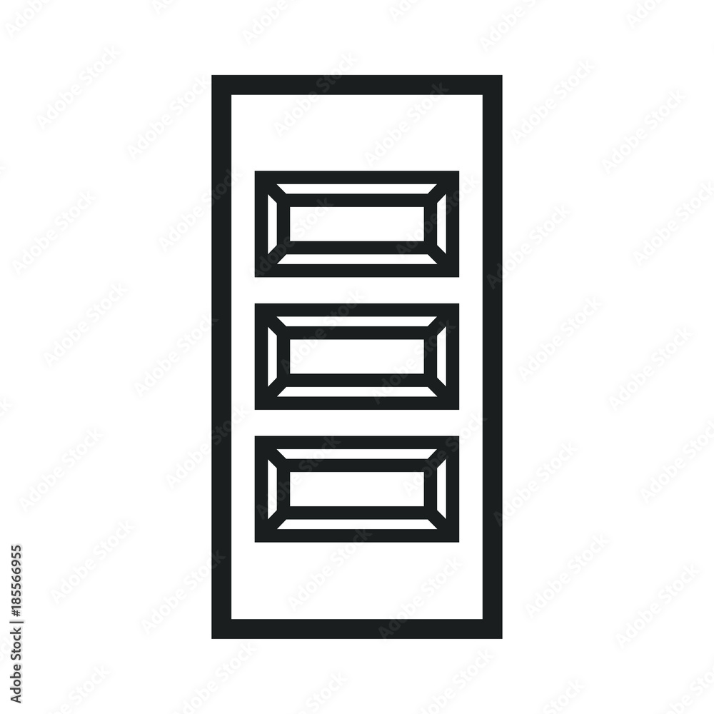 Wooden Closed Front Door Entrance Modern Interior Design. Minimal Flat Line Outline Stroke Icon Illustration Wooden Closed Front Door Entrance Modern Interior Design. Minimal Flat Line Outline Stroke Icon Illustration