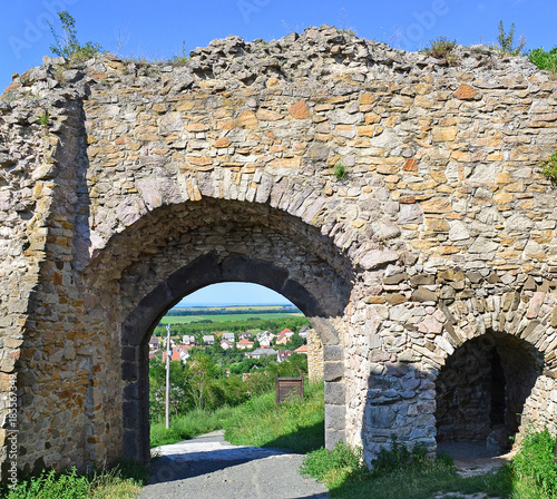 Wall of an old ruin in Hungary