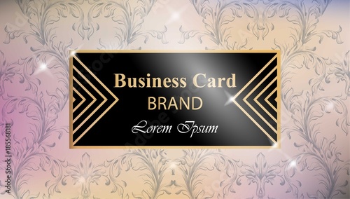 Luxury card with watercolor peony flowers Vector abstract illustration. Black...