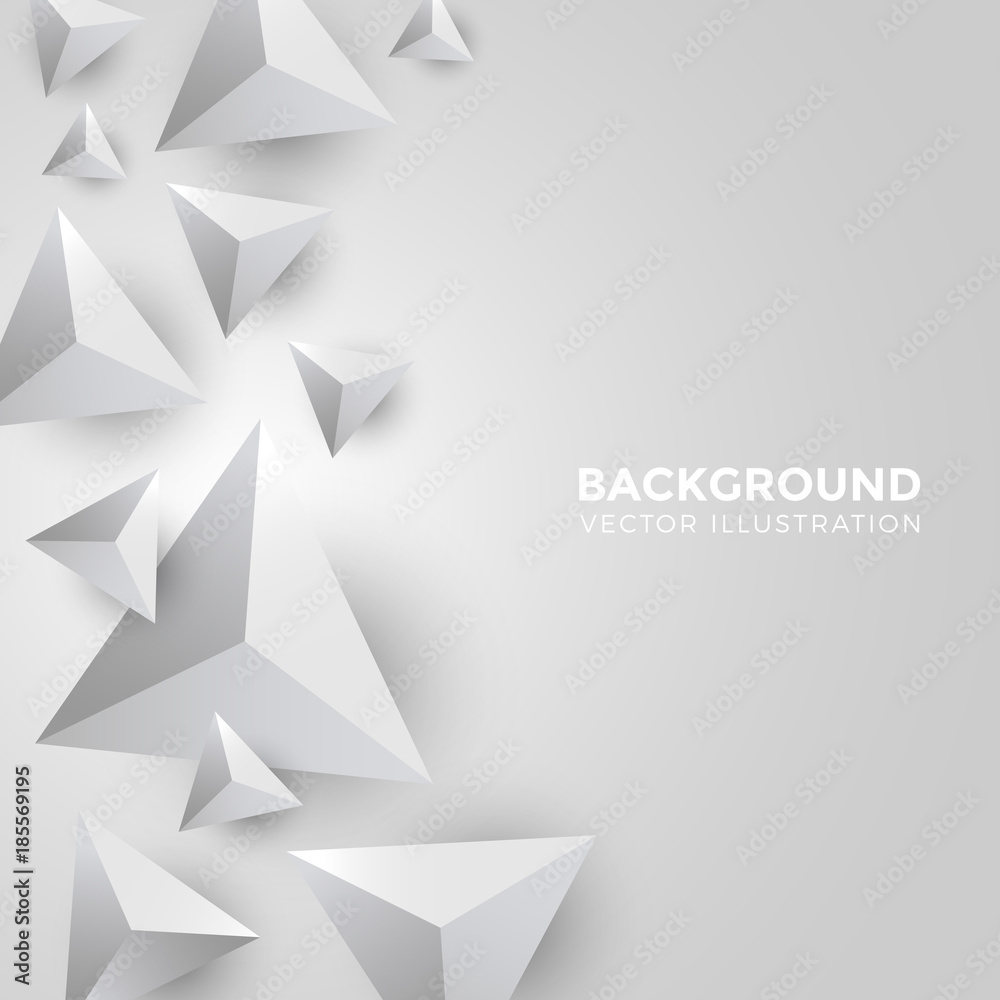Abstract white Triangle Background. 3D Triangles. Modern Wallpaper. Vector illustration Abstract white Triangle Background. 3D Triangles. Modern Wallpaper. Vector illustration