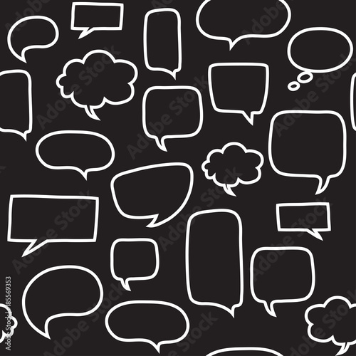 Speech bubbles seamless pattern. Texture for wallpaper, fills, web page background.