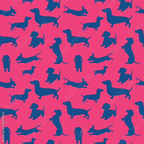 Seamless pattern with dog. Can be used for textile, website background, book cover, packaging.