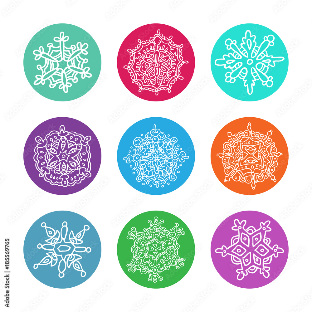 Snowflakes set. Beautiful vector design. Snowflakes set. Beautiful vector design.