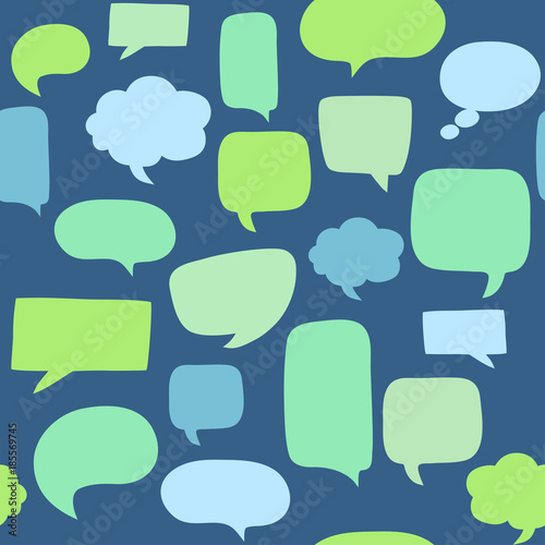 Speech bubbles seamless pattern. Texture for wallpaper, fills, web page background.