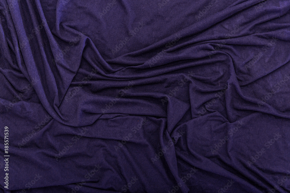 Fototapeta premium Wrinkled Purple Cloth Texture Background