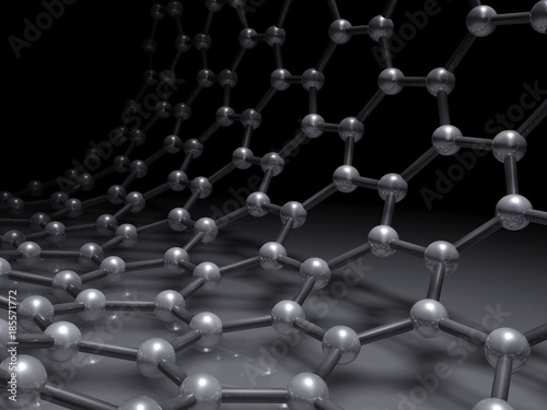 Single-walled zigzag carbon nanotube 3d