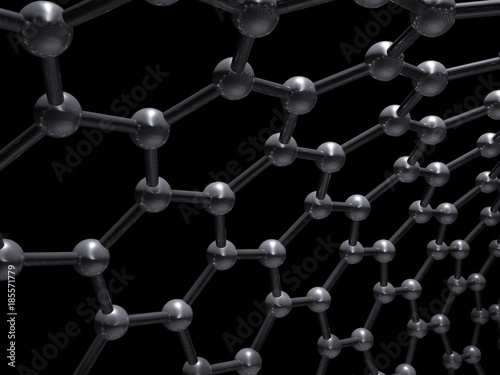 Zigzag carbon nanotube isolated on black