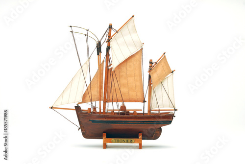 model sailing ship white background