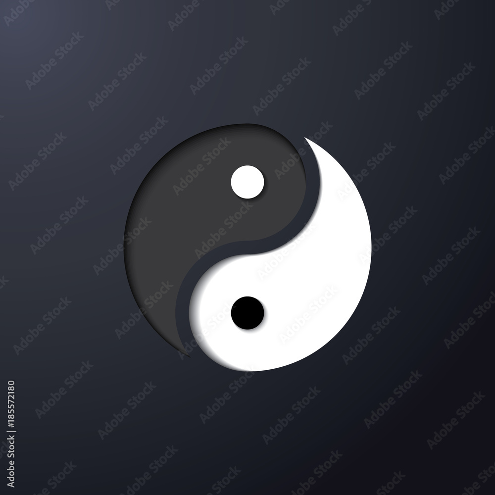 Yin yang logo symbol icon vector illustration Yin yang logo symbol icon vector illustration