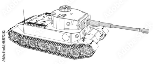 Blueprint of realistic tank