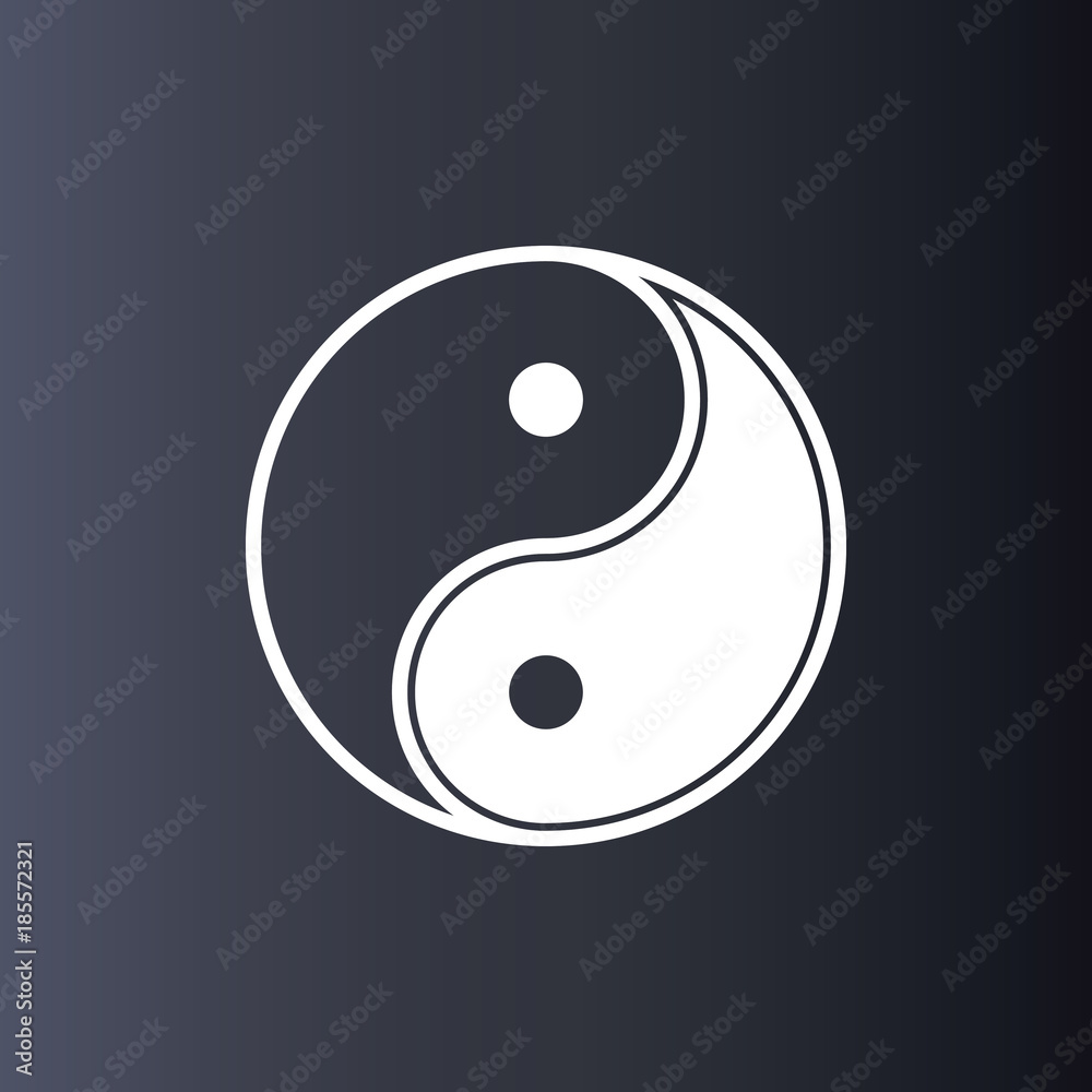 Yin yang logo symbol icon vector illustration Yin yang logo symbol icon vector illustration