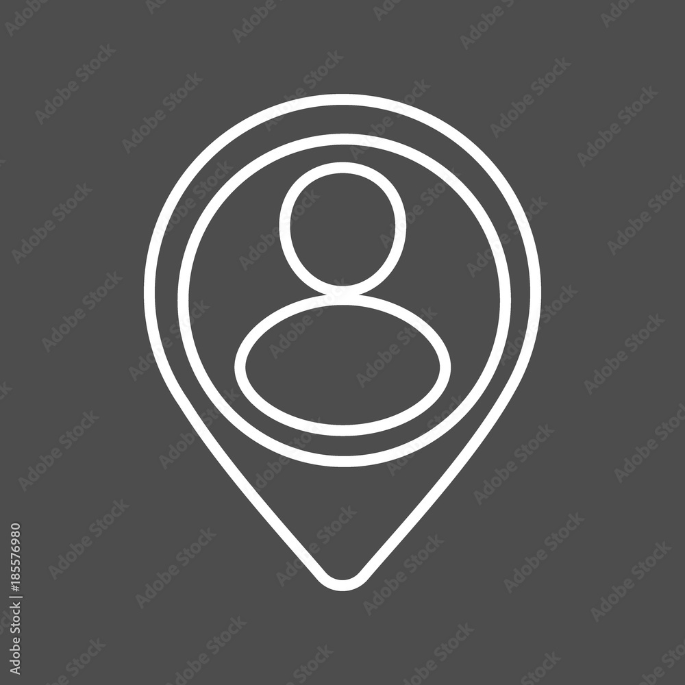 Location icon vector. Line Location icon vector. Line
