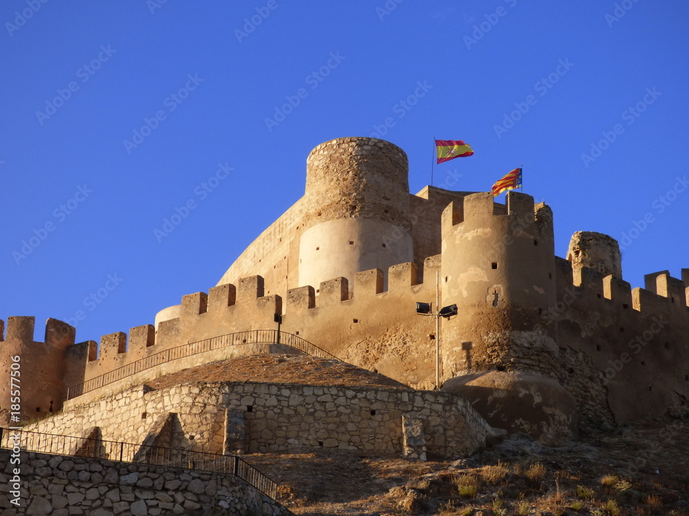 Castillo de Biar. Pueblo de la Comunidad Valenciana, España, situado en el interior de la provincia de Alicante, en la comarca del Alto Vinalopó