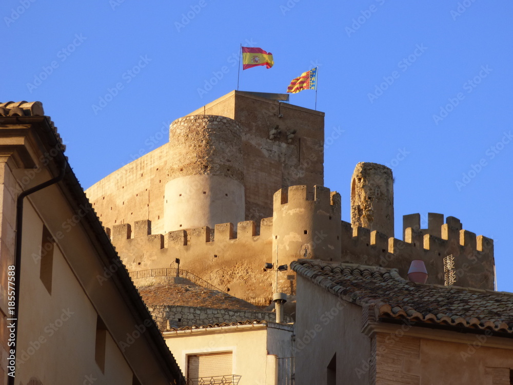Castillo de Biar. Pueblo de la Comunidad Valenciana, España, situado en el interior de la provincia de Alicante, en la comarca del Alto Vinalopó