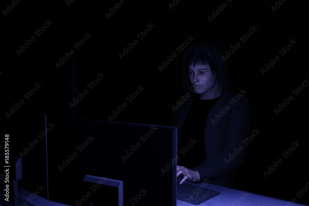Computer hacker or Cyber attack concept background,3d illustration Computer hacker or Cyber attack concept background,3d illustration
