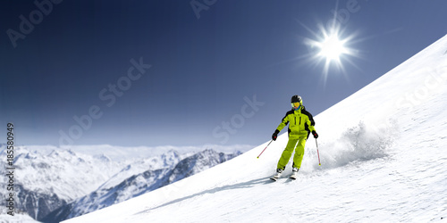 winter time and skier 