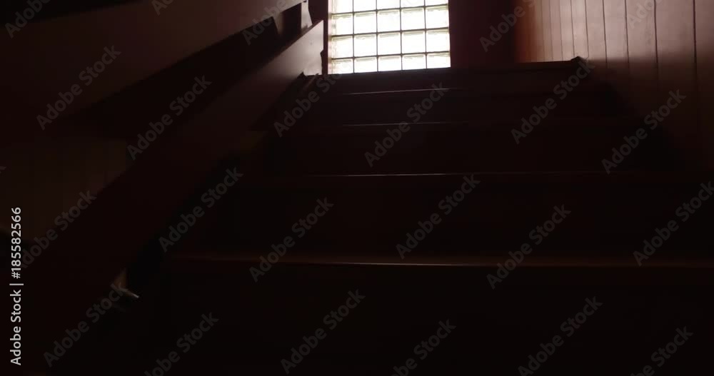 Dark hallway in the lonely house. Scary. Nobody there.