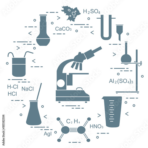Chemistry scientific, education elements.