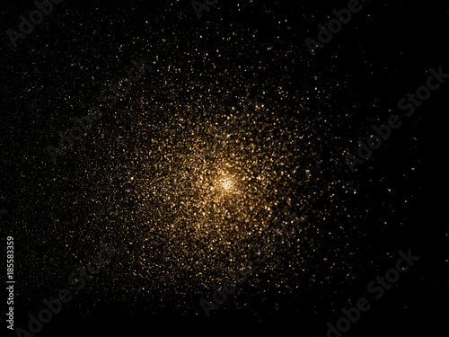 Abstract bokeh background with galaxy feel. Image taken from frozen car window.