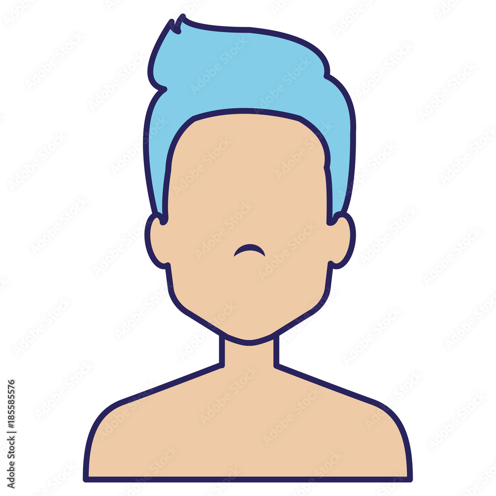 young man shirtless avatar character vector illustration design young man shirtless avatar character vector illustration design
