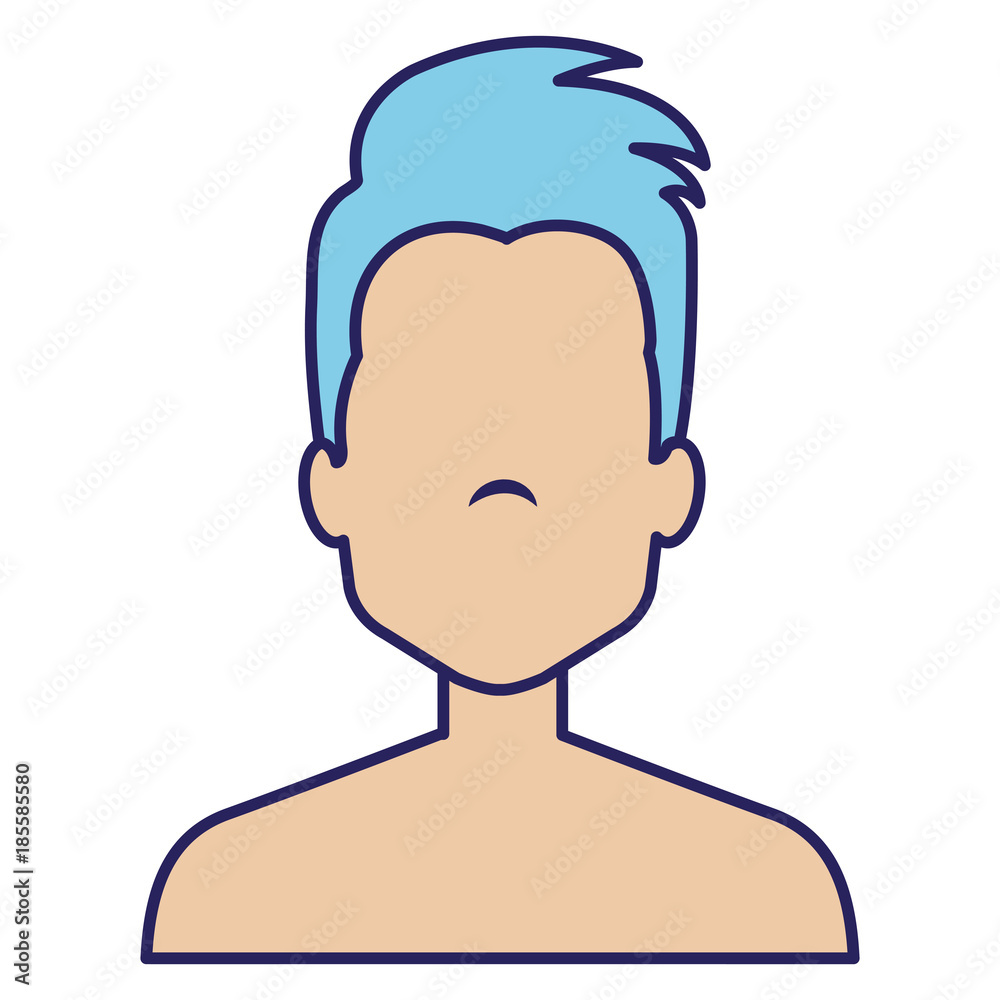 young man shirtless avatar character vector illustration design young man shirtless avatar character vector illustration design