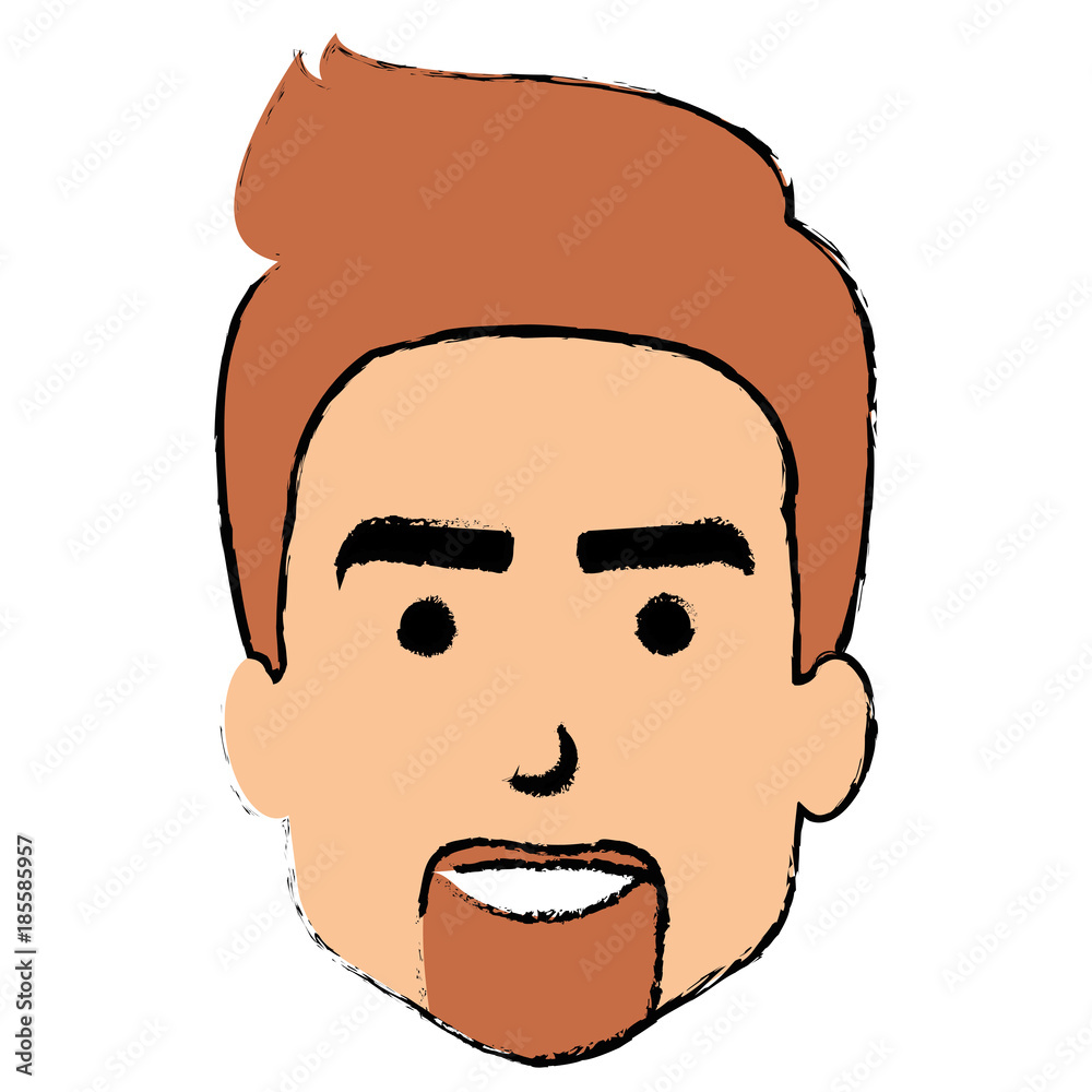 young man head avatar character vector illustration design young man head avatar character vector illustration design