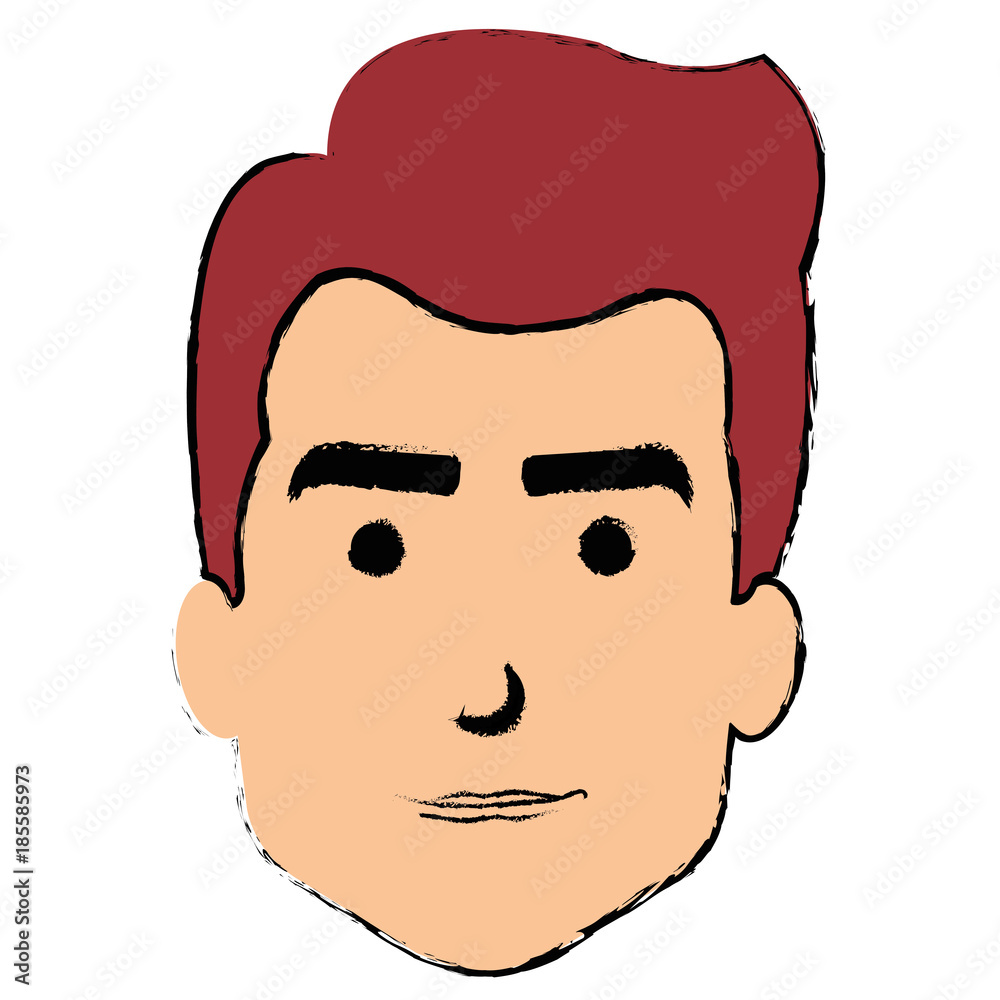 young man head avatar character vector illustration design young man head avatar character vector illustration design