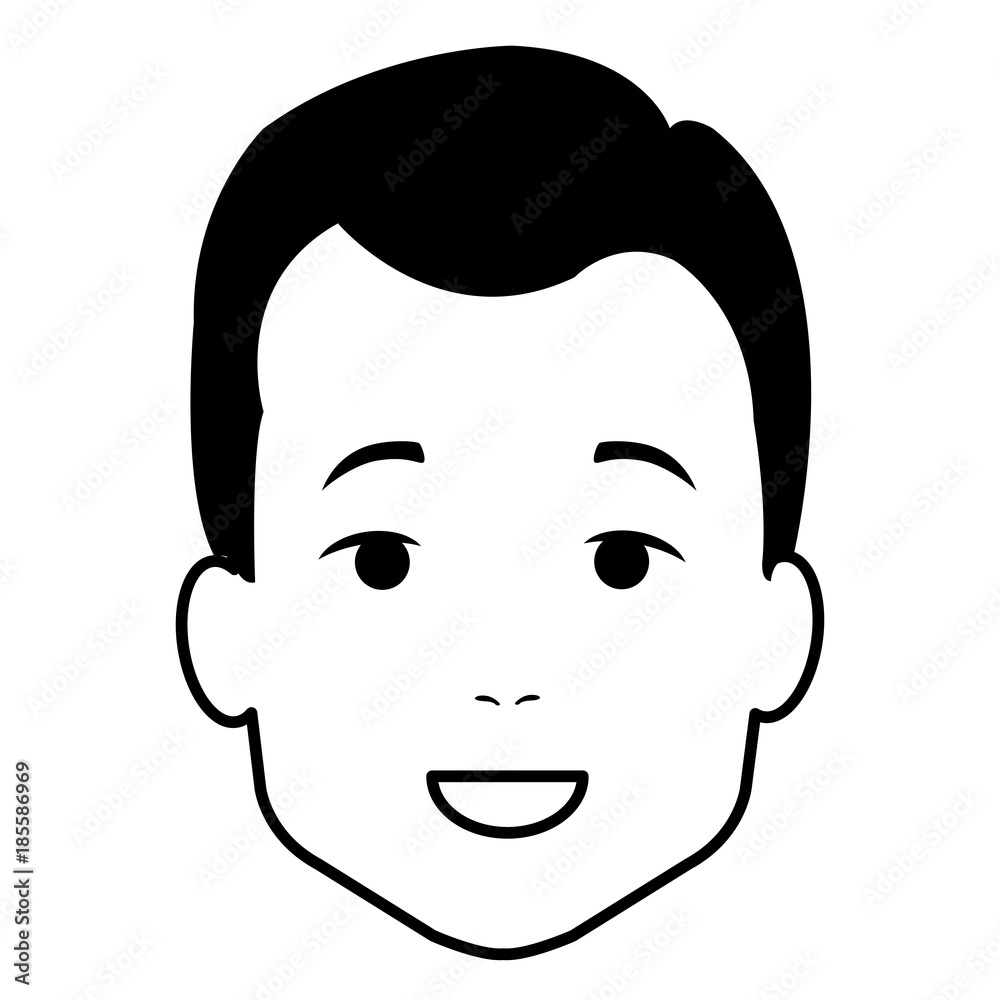 young man head avatar character young man head avatar character