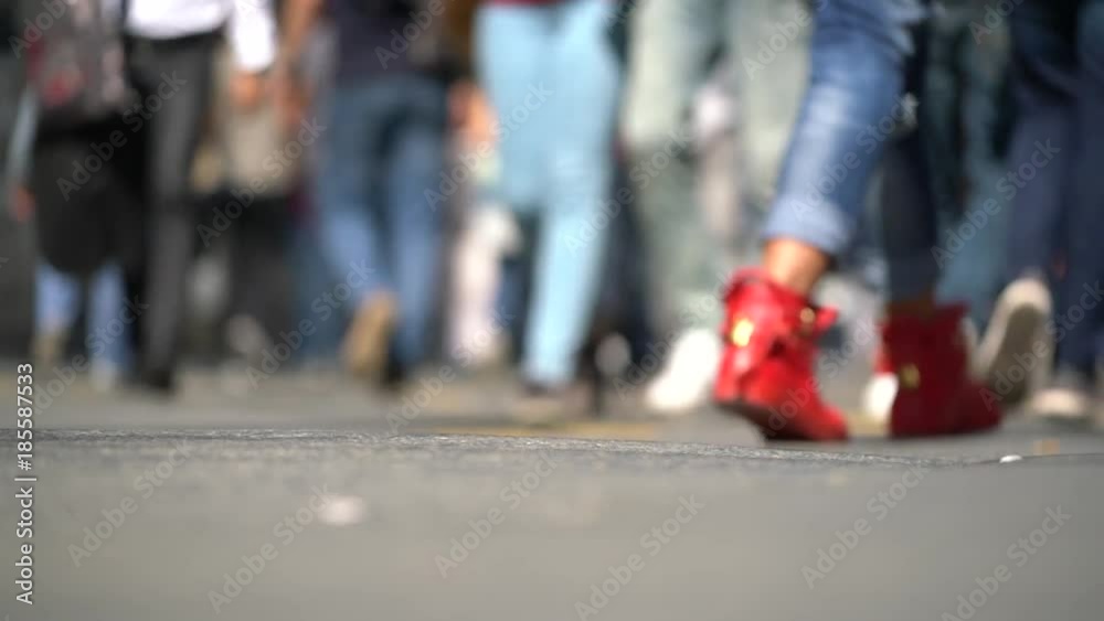 custom made wallpaper toronto digitalcloseup feet of people walking on street