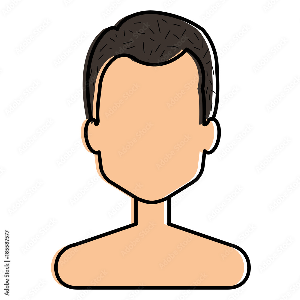 young man shirtless avatar character vector illustration design young man shirtless avatar character vector illustration design
