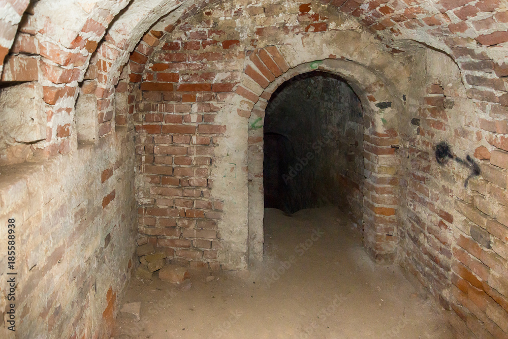 Novi Sad, Serbia December 17, 2017: Catacombs and tunnels on Petrovaradin fortress 