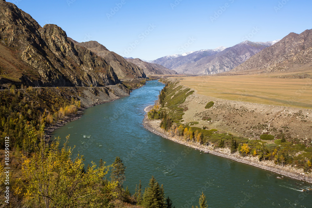 Katun River in Altai Mountains, Russia.