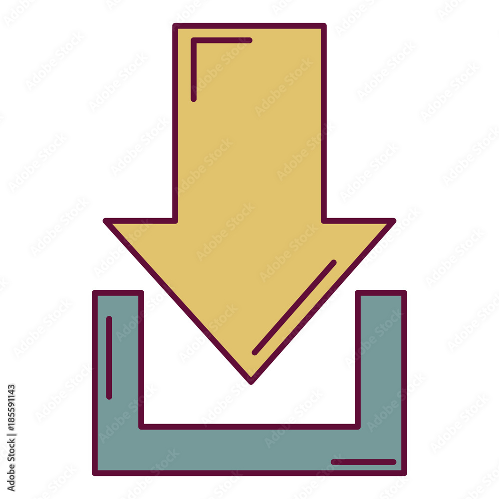arrow download isolated icon vector illustration design arrow download isolated icon vector illustration design