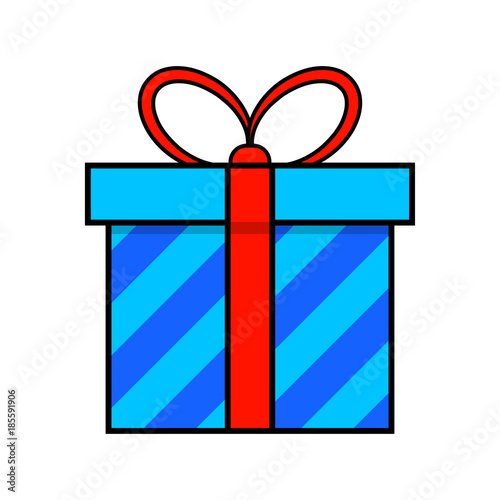 christmas present simple icon for christmas design isolated on white background