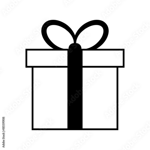 christmas present simple icon for christmas design isolated on white background
