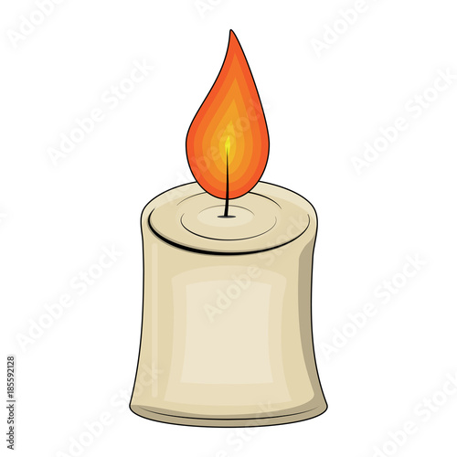 candle cartoon for christmas design isolated on white background