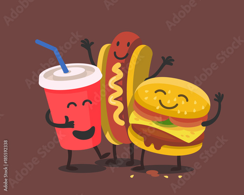 Funny cute fast food.