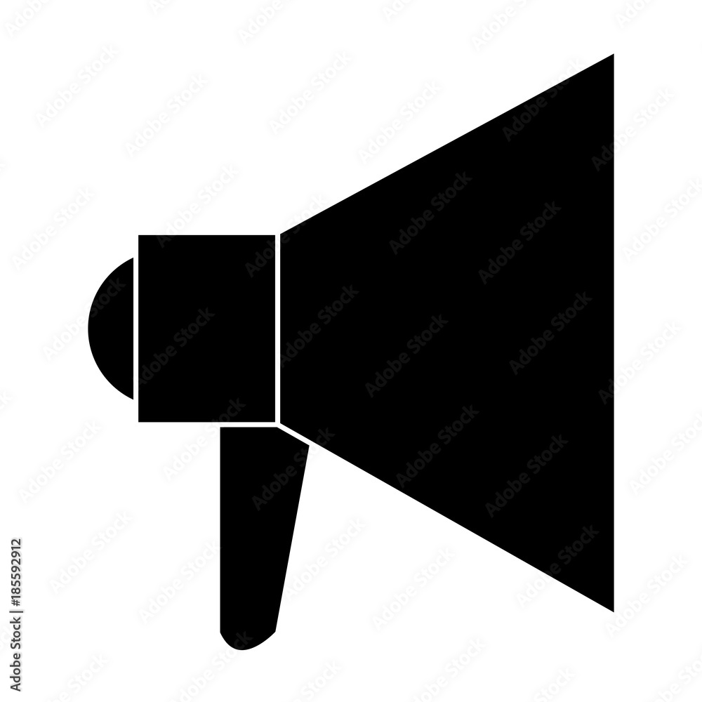 megaphone sound isolated icon vector illustration design