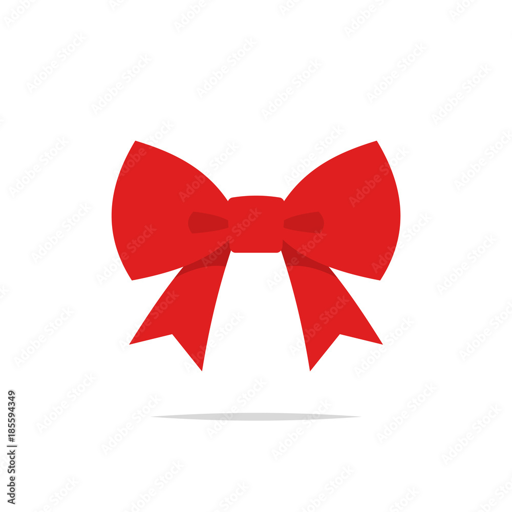Red bow icon vector Red bow icon vector