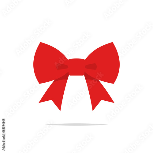Red bow icon vector photo