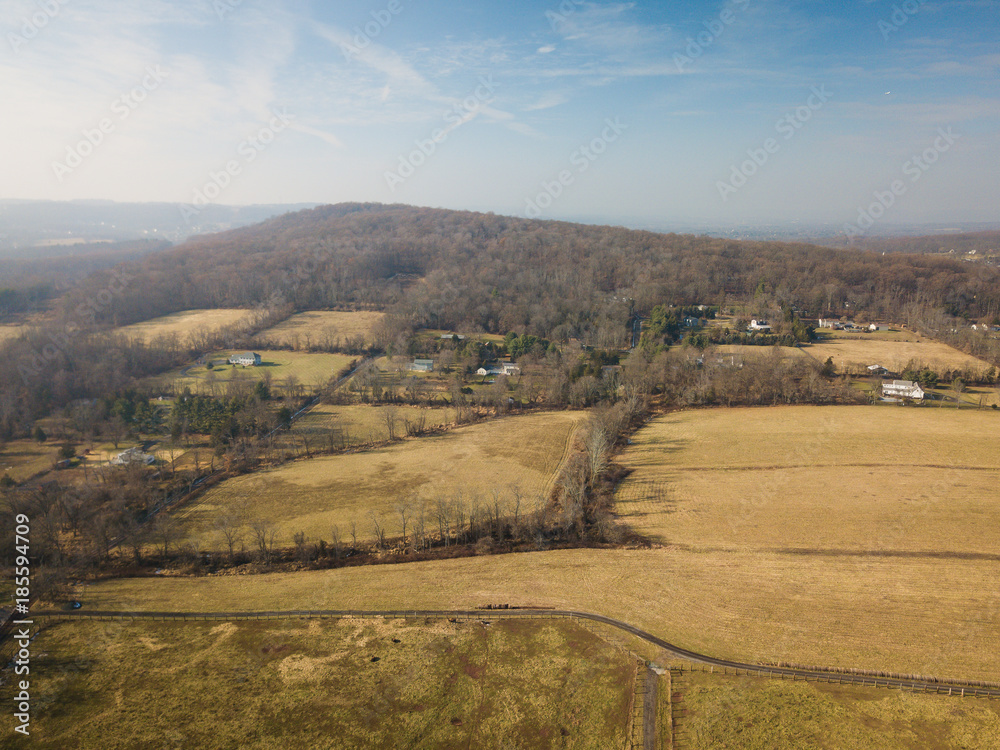 Aerial of Farmland New Jersey
