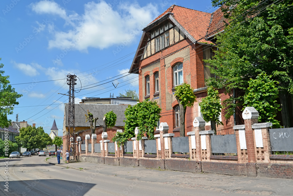 GVARDEYSK, RUSSIA. View of Krasnoarmeyskaya Street
