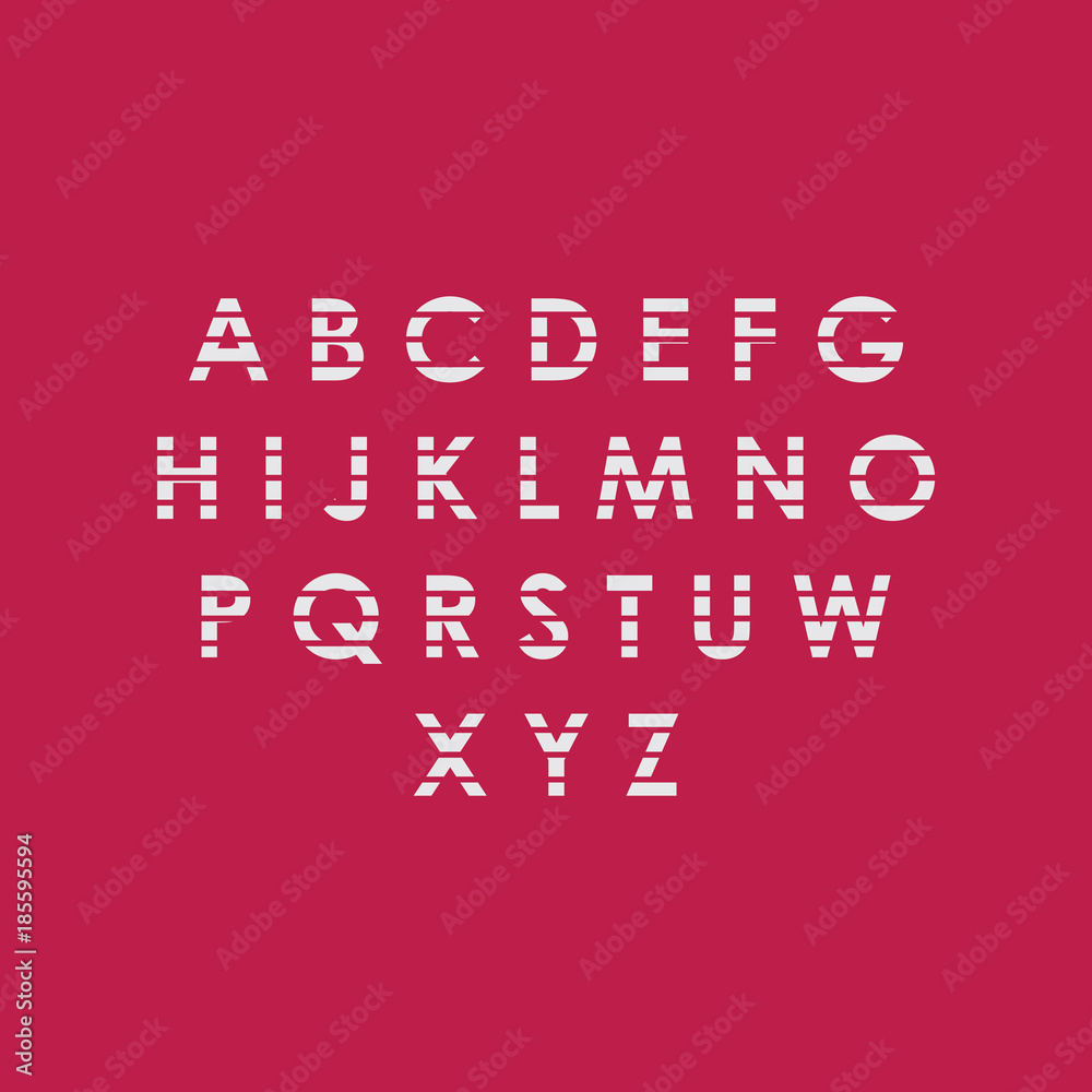 Red and White Font Vector Template Design Red and White Font Vector Template Design